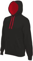 MEN'S CONTRAST Kapucnis felső SWEATSHIRT Black/Red